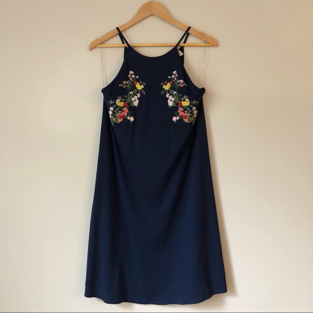 Alya High Neck Embroidered Tent Dress